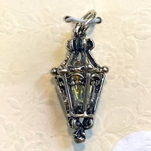 Swarovski Lamp Sterling Silver Jewelry Charm